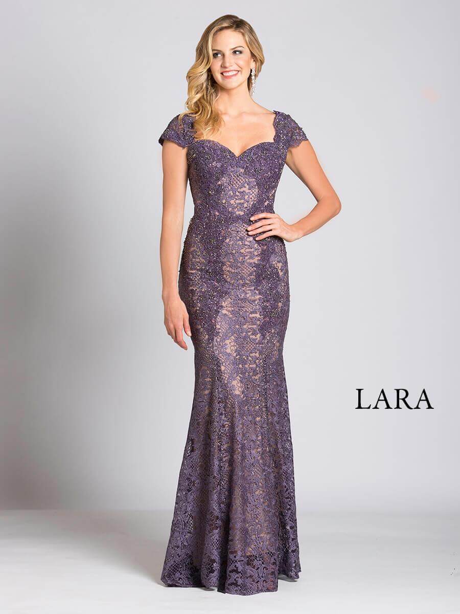 33491 - Fitted Lace Mermaid Gown