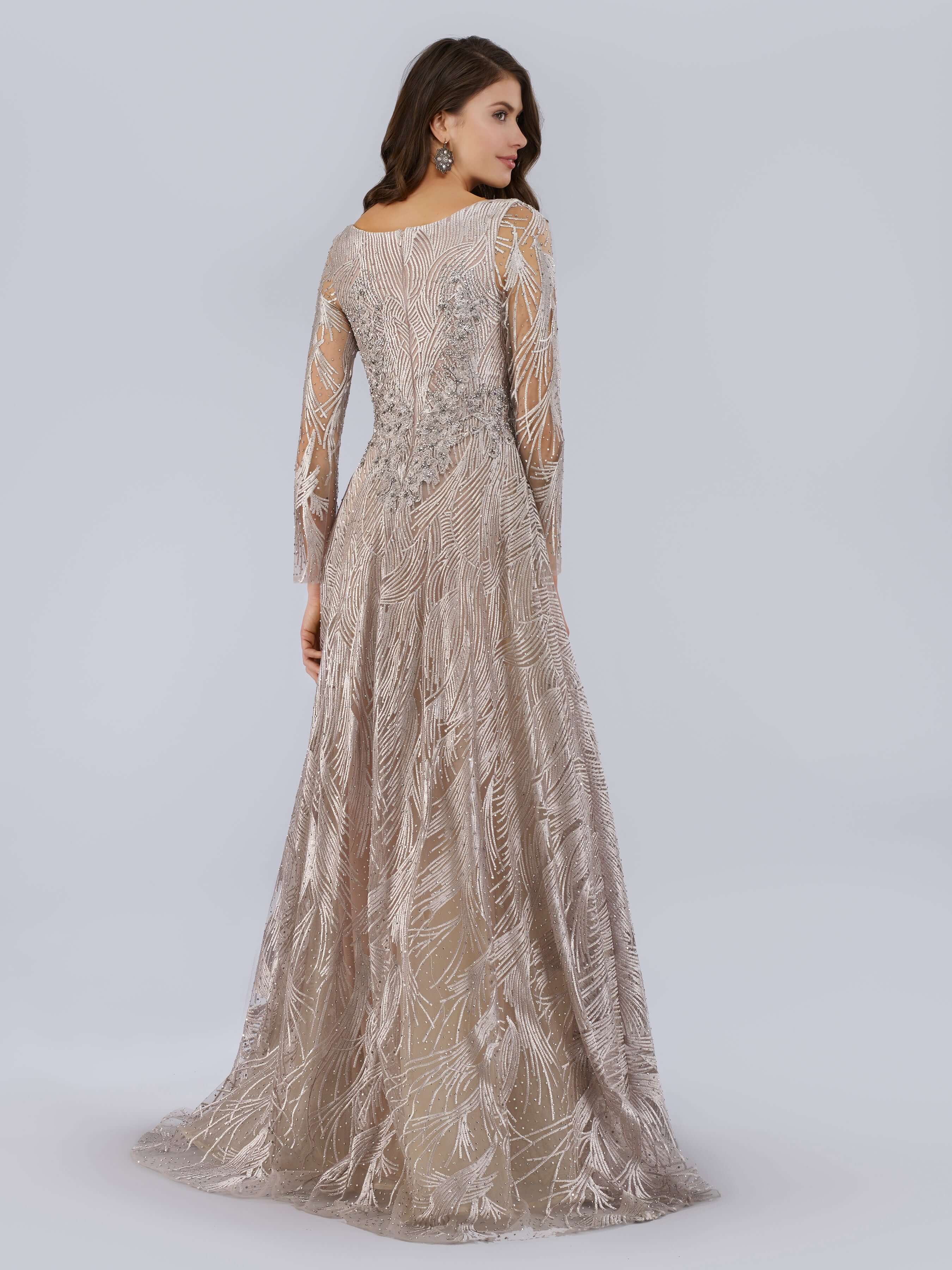 29753 - Long Sleeves Beaded Ballgown