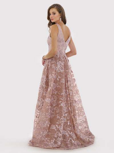 29792 - Overlap Skirt lace Ball Gown